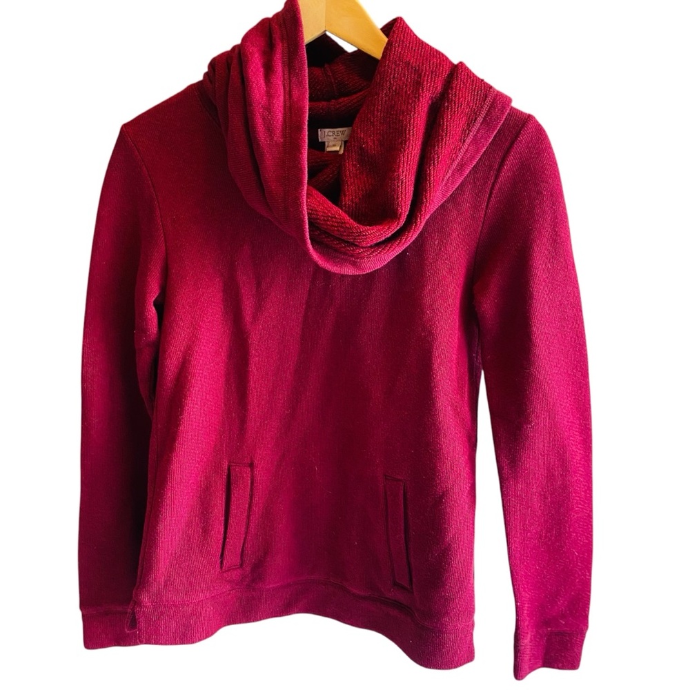 ⭐️ J. CREW Cabernet Funnel Neck Pullover Sweatshirt Size XS
